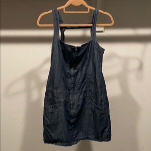 Theory Denim front zip dress